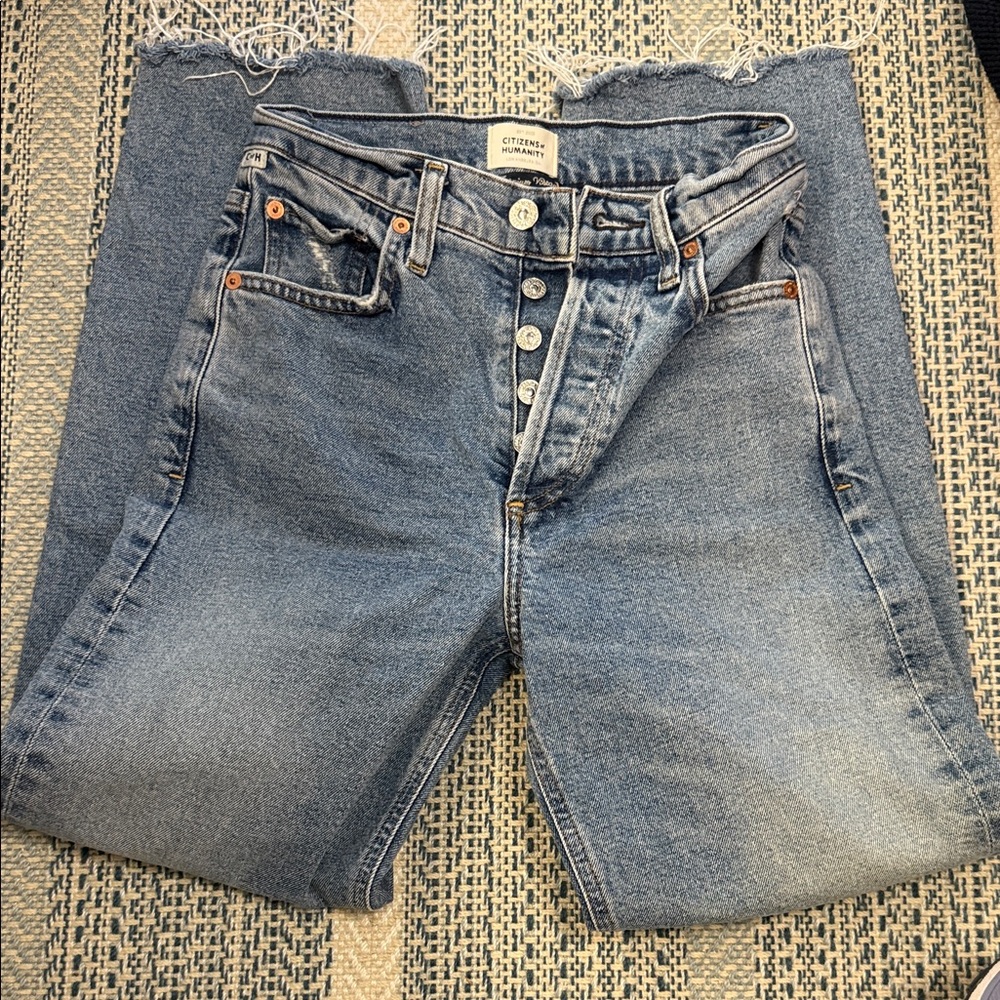 Citizens Of Humanity Light Blue Button-Fly Jeans
